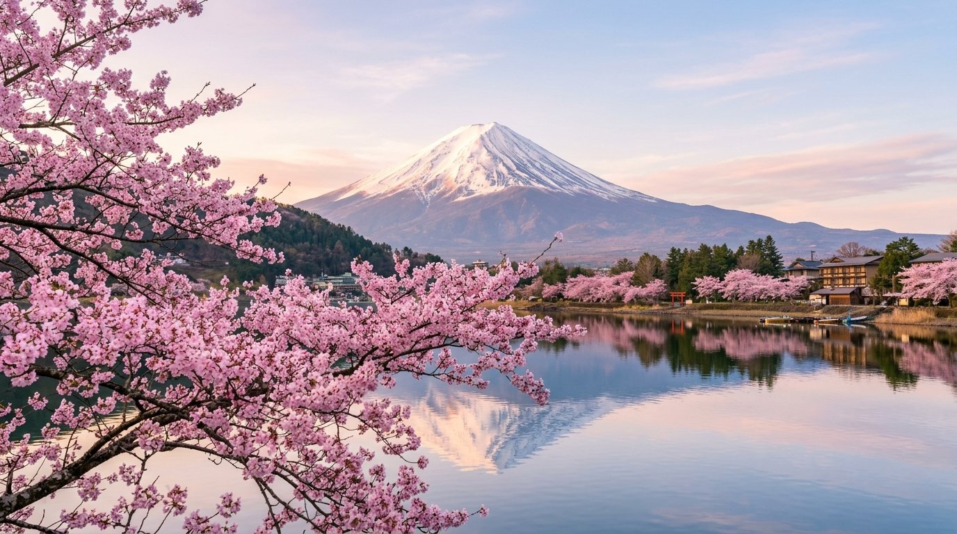 Japan Sakura and Mount Fuji
